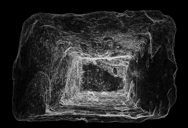 Imogen Stidworthy, Brick, 2013. 3D laser scan digital image. Photo courtesy the artist, Matt's Gallery, London, and AKINCI, Amsterdam.