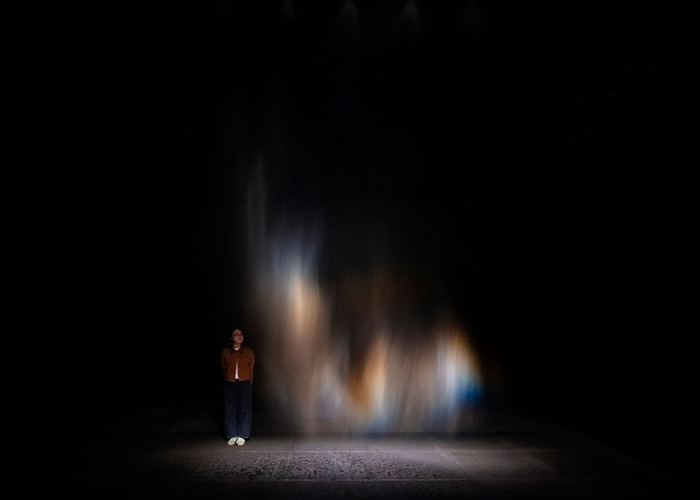 Olafur Eliasson,&nbsp;Beauty, 1993. Installation view, Olafur Eliasson:&nbsp;Your curious journey, Museum MACAN, Jakarta, 2025. Photo: Liandro Siringoringo. Courtesy of Museum MACAN. Collection of the Museum of Contemporary Art, Los Angeles. © 1993 Olafur Eliasson 